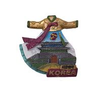 Wedare Magnet Souvenir Corée Hanbok 3D Aimant pour Réfrigérateur Touriste Souvenirs Résine Magnétique Autocollants Aimant pour Réfrigérateur Maison & Cuisine Décoration de La Chine