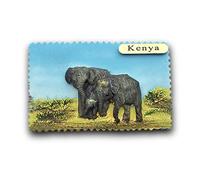 Wedare Magnet Souvenir Kenya Afrique 3D Éléphant Réfrigérateur Touriste Souvenirs Résine Magnétique Autocollants Aimant De Réfrigérateur Maison & Cuisine Décoration de La Chine