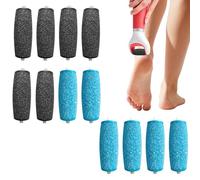 WEDAWIN 12 Pièces Rouleaux de Remplacement, Recharge Rapeuse Electrique Compatible avec Scholl Velvet Smooth, Recharge de Tête de Rouleau pour Pedicure Pied Electrique