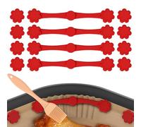 WEDAWIN 12Pcs Aimant Air Fryer pour Papier Sulfurisé, Aimant pour Air Fryer Comprend Brosse Silicone, Aimant Silicone pour Airfryer Réutilisable Résistante Aux Hautes Température