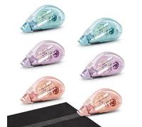 WEDAWIN 6Pcs Roller Colle Ruban Adhésif Double Face, Scotch Double Face scrapbooking, Souris Colle Roller pour Scrapbooking, Album Photo, Cartes, Journal, 6mm x 6 m