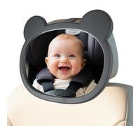 WEDAWIN Miroir Voiture Bébé Retroviseur Universel, Miroir Bebe Voiture avec Sangle à Boucle Réglable, Miroirs Auto Bébés Verre Acrylique Incassable