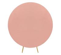 WedDecor 1,50m (4,9pieds) Toile de fond ronde en or rose, couverture réglable en Spandex, résistante aux plis, couleur unie, cercle, couvertures d'arc pour la photographie, décoration, mariage