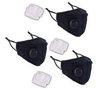 Weddecor 1 PC Lavable Réutilisable Respirant Bandana Tissu Coton Visage Masques avec Activé Filtre Carbone Unisexe Bouche en Mouffle Respirateur Protection De Poussière Pollen Animal Squames pour
