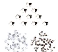 Weddecor 10 mm Argent Carré Pyramide Rivets Studs - Craft en cuir, des projets de bricolage, Sacs, Ceinture, Vêtements de décoration de chaussures, Jeans (paquet de 100)