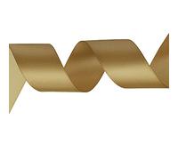 WedDecor 10 mm x 25m Or Double Face Satin Rouleau de Ruban - Bobine de Tissu de Polyester pour la Couture, Art et Artisanat, Bows, Robes, Emballage des Cadeaux - Décoration pour
