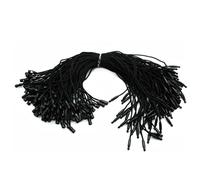 WedDecor 10" X 100 Pièces Noir Nylon Corde pour Accrochage Étiquettes - Snap Verrou Broche Boucle Fermeture Attaches Facile et Rapide Prix,Cadeau,Vêtements,Sapins de Noël Accessoire - Noir, 100