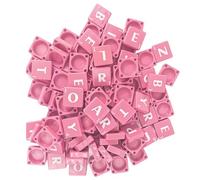 Weddecor 100 Pièces Noir Alphabet Carreaux avec Blanc Lettres pour Remplacement, Scrap-Booking, Arts et Artisanats, Tableau ou Nom Jeux, Glace Breakers, Puzzles, Orthographe, Décoration Murale, 19mm