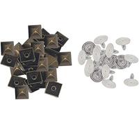 WedDecor 12mm Laiton Pyramide Forme Pointe Clous Haut Cônes Rivets avec Broche pour Décoration Ceintures, Sacs, Chaussures, Maroquinerie, Punk & Gothique Accessoires Mode, Bronze, 100pcs