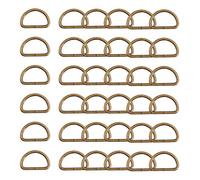 WedDecor 15mm Laiton Antique Anneaux D pour Fermeture Sangles, Arts et Artisanat, Animal Colliers, Réglable Réparation Sacs, 10 Pièces - Laiton Antique, 30mm