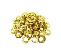WedDecor 15mm Laiton Oeillets, Rouille Preuve & Durable Passages avec Rondelles pour Bricolage Piscine Housses, Yoga Tapis, Vinyle Bannières, Bâche,Loisirs Créatifs Projets - Or, 50 pcs
