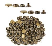 Weddecor 17mm Boutons Pression Laiton 4 Parties Grand Boutons-Pression pour Sacs, Accessoires Mode, Travail Du Cuir, DIY Arts & Loisirs Créatifs, Vêtements & Réparation - Bronze, 17mm