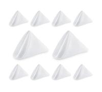 Weddecor 20 inch Coton Polyester Table Serviette pour Maison, Hôtel, Repas, Mariage, Banquet, Fête, Fêtes, Ourlé Bords Léger & Lavable en Machine - Blanc, 10pcs