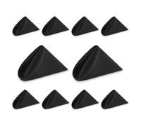 WedDecor 20 inch Coton Polyester Table Serviette pour Maison, Hôtel, Repas, Mariage, Banquet, Fête, Fêtes, Ourlé Bords Léger & Lavable en Machine - Noir, 10pcs