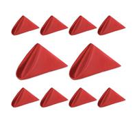 WedDecor 20 inch Coton Polyester Table Serviette pour Maison, Hôtel, Repas, Mariage, Banquet, Fête, Fêtes, Ourlé Bords Léger & Lavable en Machine - Rouge, 10pcs