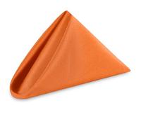 WedDecor 20 Pouce Jaune Citron Coton Polyester Table Serviette pour Maison, Hôtel, Repas, Marriage, Banquet, Fête, Fêtes, Ourlé Bords Léger & Lavable en Machine, Simple - Orange, 1