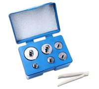 WedDecor 205g Calibrage Outil Plaqué Nickel Acier Inoxydable Haut Précision Poids pour Calibrating Électronique, Numérique Balances, Analogue Pesage Bijouterie Poche Balances, 6Pcs, 5g pour 100g