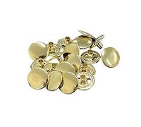 WedDecor 20mm Boutons-Pression 4 Pièce Boutons Pression Cousue Boutons pour Maroquinerie, Couture, Vestes, Chemises, Tissu, Réparation, DIY Projets - Or, 50pcs