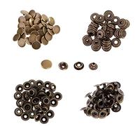 WedDecor 20mm Boutons-Pression 4 Pièce Boutons Pression Cousue Boutons pour Maroquinerie, Couture, Vestes, Chemises, Tissu, Réparation, DIY Projets - Bronze, 10pcs