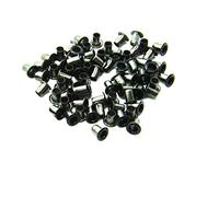 Weddecor 2mm Noir Œillets Laiton Passages avec Rondelles pour Tissu, Travail Du Cuir, Couture Projets, Sacs, Scrapbooking, Diy Projets, 100pcs - Noir, 2MM-100