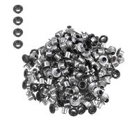 Weddecor 2mm Noir Œillets Laiton Passages avec Rondelles pour Tissu, Travail Du Cuir, Couture Projets, Sacs, Scrapbooking, Diy Projets, 100pcs - Noir, 2MM-100