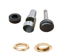 WedDecor 30mm Oeillets et Passages Creuse Perforatrice Fixation Main Outil Set pour Artisanat Bricolage Projets, Travail du Cuir,Vinyle Bannières,Piscine Housses,10pcs - Or, 30MM