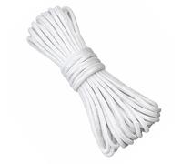 Weddecor 3mm Large Nylon Tressé Cordon pour Aluminium Store Abat-Jour, Jardinage Plante et Loisirs Créatifs,Embrayage Faisant,Réparation Nuances,5 Mètres Long, Noir - Blanc, 5 Metres