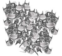 WedDecor 5mm Acier Plat Tête Rond Pointe Clou Rivets avec Mâchoire pour Décoration Ceintures, Sacs, Chaussures, Maroquinerie, Punk & Gothique Accessoires Mode, Argent, 100pcs
