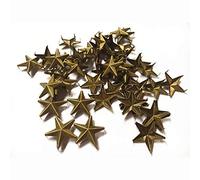 WedDecor 5mm Bronze Nailhead Étoile Clous Main Pressées Métal Punk Rivets pour Cuir Artisanat, Gothique & Accessoires, Ceinture, Créateur Vêtements Et DIY Décoration, 50pcs