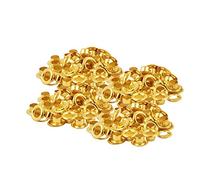 Weddecor 6.5mm Oeillets et Rondelles Passages pour le Cuir Loisirs Créatifs, Arts, Bannières, Tissu, Scrapbooking, Sacs, Couture Projets, Ne Rouille Pas - Or, 50pcs