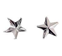 WedDecor 7mm Argent Nailhead Étoile Clous Main Pressées Métal Punk Rivets pour Cuir Artisanat, Gothique & Accessoires, Ceinture, Créateur Vêtements Et DIY Décoration, 50pcs