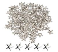 WedDecor 7mm Argent Nailhead Étoile Clous Main Pressées Métal Punk Rivets pour Cuir Artisanat, Gothique & Accessoires, Ceinture, Créateur Vêtements Et DIY Décoration, 50pcs