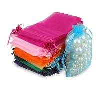 WedDecor 9cm X 12m Multi Couleur Organza Cadeau Sacs, Bijouterie Pochettes pour Mariage Fête, Bijouterie, Décoration, Fête Cadeaux,Emballage Cadeau,Bonbon Pochette,10pcs