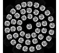 WedDecor à Coudre Transparent Cristal Strass Gemmes Haut pour Arts & Loisirs Créatifs, Vêtements, Scrapbooking, Embellissements Ou Décorations, 10mm 50pcs - Transparent, SS38-8mm