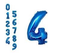 WedDecor Ballons en aluminium chiffre 40,6 cm - Auto-gonflant - Ballons en aluminium en forme de chiffre - Ballons en aluminium en forme de chiffre - Ballons pour fête d'anniversaire, décoration du