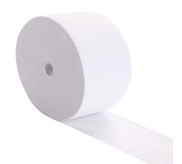 WedDecor Bande élastique plate et extensible pour couture, travaux manuels, vêtements, tissu, couture, 75 mm de large, 5 mètres de long, blanc