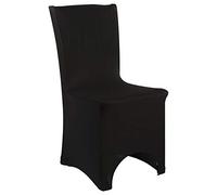 WedDecor Bébé Bleu Lycra Chaise Housse Extensible Amovible Housse Salle à Manger Mariage, Noël Fête,Banquet,Anniversaire,Maison Décoration, 1pc - Noir