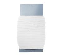 WedDecor - Bobine de Fil élastique de 5 mm avec Bordure Blanche, Bande élastique Plate à Finition Lisse pour Le Tricot, Les Accessoires d'artisanat, Les vêtements - 100 mètres 5 mm Blanc - 1 m.