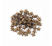 WedDecor Bronze 10mm Nailhead Étoile Clous Main Pressées Métal Punk Rivets pour Cuir Artisanat, Gothique & Accessoires, Ceinture, Créateur Vêtements Et DIY Décoration, 50pcs