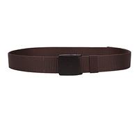 WedDecor Ceinture en nylon de style militaire, ceinture en toile de 3,8 cm avec boucle à rabat en plastique, ceinture de combat pour pantalon cargo, sports de plein air, marron