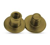 Weddecor Chicago Vis Rivets or pour Arts, Loisirs Créatifs, Travail Du Cuir, Artisanat, Bricolage Décoration avec Tête Plate, Pilule Résistant,Durable Laiton,9 X 9mm - Bronze, 20pcs
