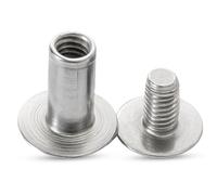 Weddecor Chicago Vis Rivets or pour Arts, Loisirs Créatifs, Travail Du Cuir, Artisanat, Bricolage Décoration avec Tête Plate, Pilule Résistant,Durable Laiton,9 X 20mm - Argent, 20pcs