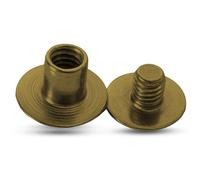 Weddecor Chicago Vis Rivets or pour Arts, Loisirs Créatifs, Travail Du Cuir, Artisanat, Bricolage Décoration avec Tête Plate, Pilule Résistant,Durable Laiton,9 X 13mm - Bronze, 20pcs