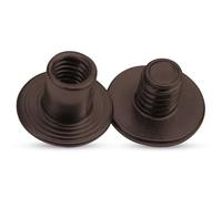 Weddecor Chicago Vis Rivets or pour Arts, Loisirs Créatifs, Travail Du Cuir, Artisanat, Bricolage Décoration avec Tête Plate, Pilule Résistant,Durable Laiton,9 X 6mm - Noir, 20pcs