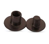 Weddecor Chicago Vis Rivets or pour Arts, Loisirs Créatifs, Travail Du Cuir, Artisanat, Bricolage Décoration avec Tête Plate, Pilule Résistant,Durable Laiton,9 X 13mm - Noir, 20pcs
