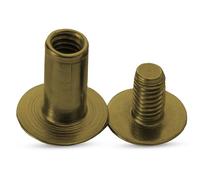 Weddecor Chicago Vis Rivets or pour Arts, Loisirs Créatifs, Travail Du Cuir, Artisanat, Bricolage Décoration avec Tête Plate, Pilule Résistant,Durable Laiton,9 X 20mm - Bronze, 20pcs