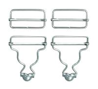 WedDecor Clips de boucle de salopette de 30 mm avec boucle coulissante rectangulaire pour ajuster les bretelles, bretelles, ceintures, bretelles, sacs à main, Argenté., 30mm