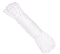 Weddecor Corde en nylon tressée pour store de fenêtre, bricolage, travaux manuels, couture, réparation de vêtements Blanc 2 mm, Nylon, blanc, 20 metre