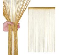 WedDecor Corde Rideaux Paillette Frange Panneau Fly Écran Pièce Diviseur Gland Rideau pour Portes, Porte,Windows,Maison Décoration, Événement Décoration, (90cm x 200cm) - Or, 90 x 200cm