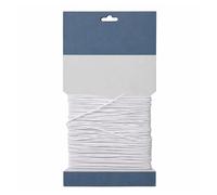 WedDecor Cordon élastique Rond de 2,5 mm, 10 m, Masque de Couture, Bande élastique, 10 mètres de Corde élastique tressée Douce pour Bricolage, Tricot, Arts et travaux manuels, Cordon élastique Blanc